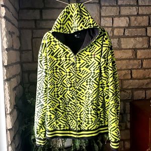 DC 3XL Zip Up Neon Green Hoodie